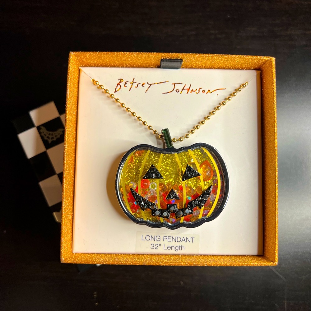 Betsy Johnson Pumpkin Necklace